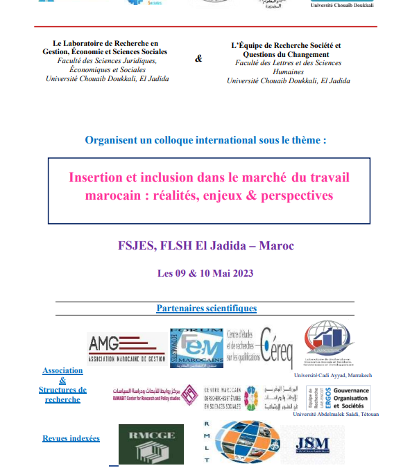 Insertion et inclusion dans le marché du travail marocain : réalités, enjeux & perspectives