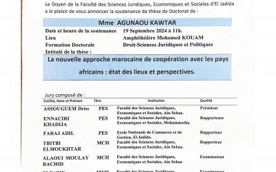 Avis de soutenance