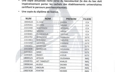 Fonds de dossier pour les diplômes 2023-2024