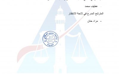نتائج مباراة توظيف أستاذ محاضر (01) تخصص: العلاقات الدولية باللغة العربية  دورة: 28/06/2024