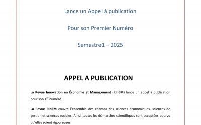 Revue Innovation en Economie et Management