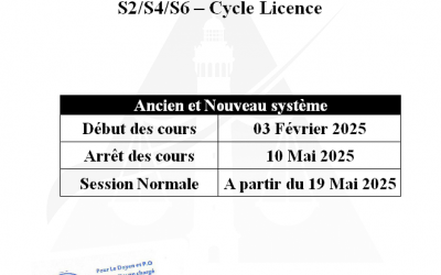 Calendrier Pédagogique 2024-2025 Session Printemps