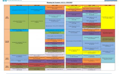 Planning des Examens Session Rattrapage S2/S4/S6 2024/2025